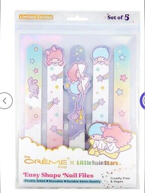 The Crème Shop x Little Twin Stars Pastel Nail File Set - 5 Pack